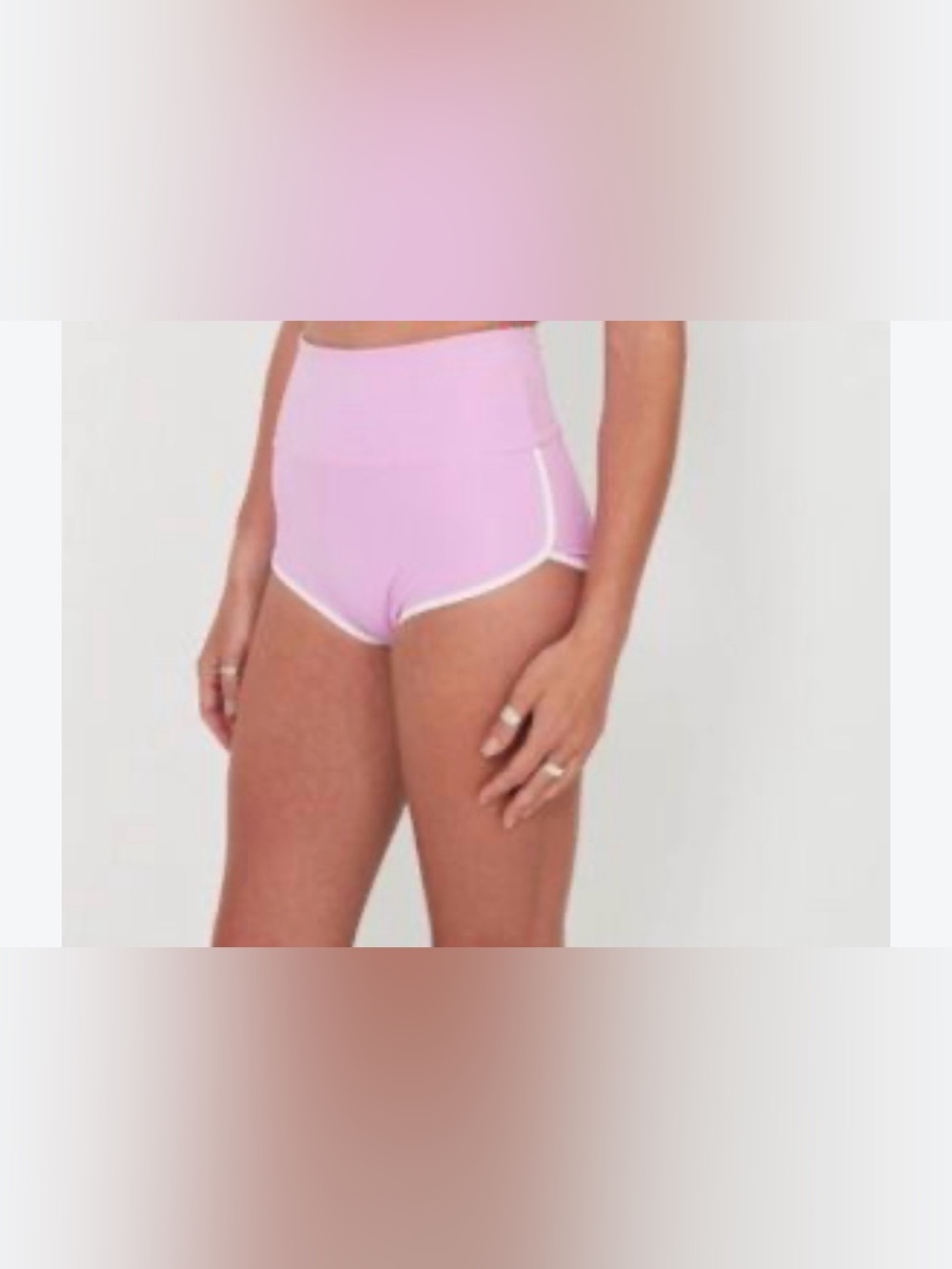 Free People x Salt Gypsy Betty 2.0 High-Waisted Bikini Bottoms - Pink Small NWT